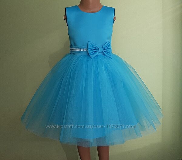 Святкова дитяча сукня блакитного кольору, модель  104