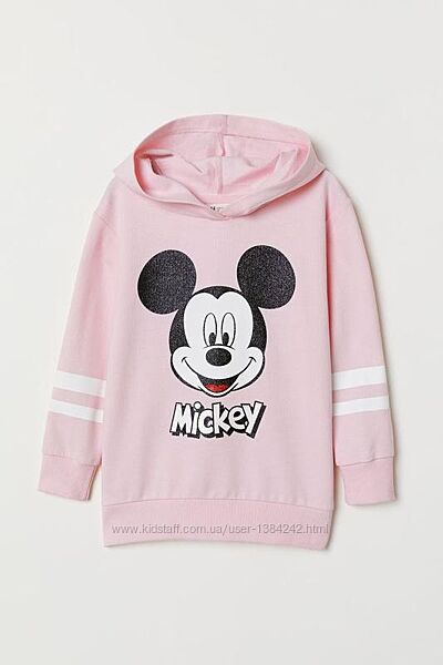 Гламурная толстовка худи с Микки Маусом Disney H&M Mickey Mouse.
