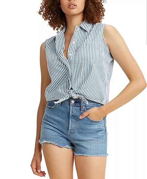 Levi&acutes женская рубашка, оригинал, США, мягкий джинс, М-Л, замеры