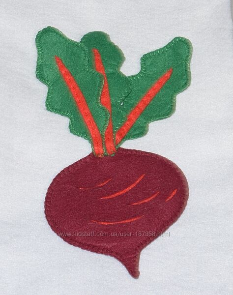 Бурячок із фетру, брошка в садок на свято осені