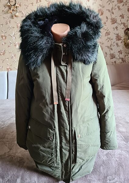 жіноча тепла куртка-парка з капюшоном ZARA