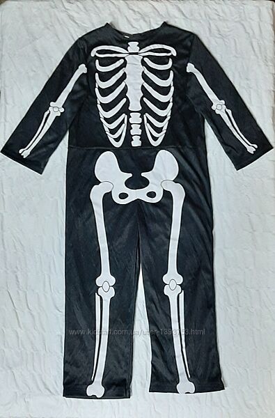 Карнавальный новогодний костюм Скелет на Хеллоуин 