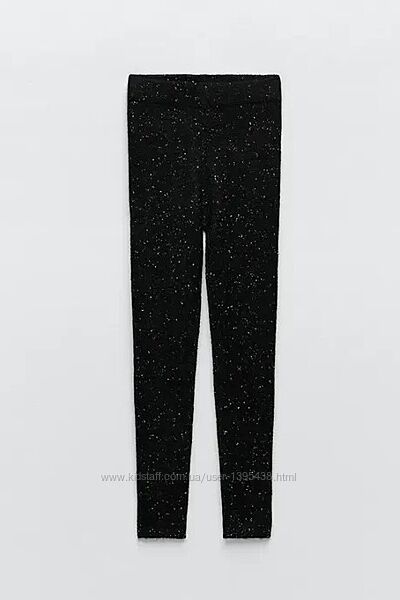 Лосини чорні меланж з суміші вовни zara s-m
