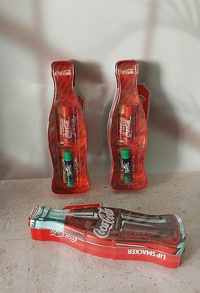 Набір бальзамів для губ coca cola, fanta, sprite