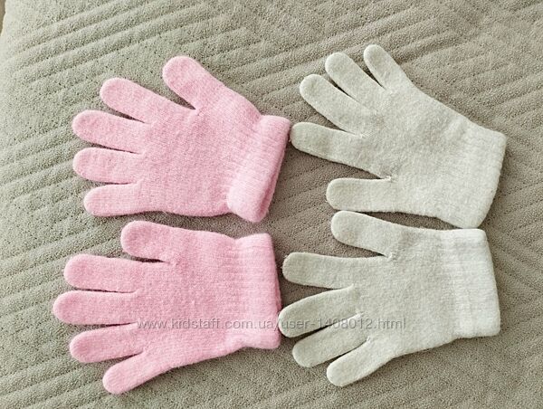 Зимові ангорові рукавички перчатки на дівчинку 4-5 років