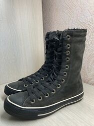 Теплые кожаные Converse.