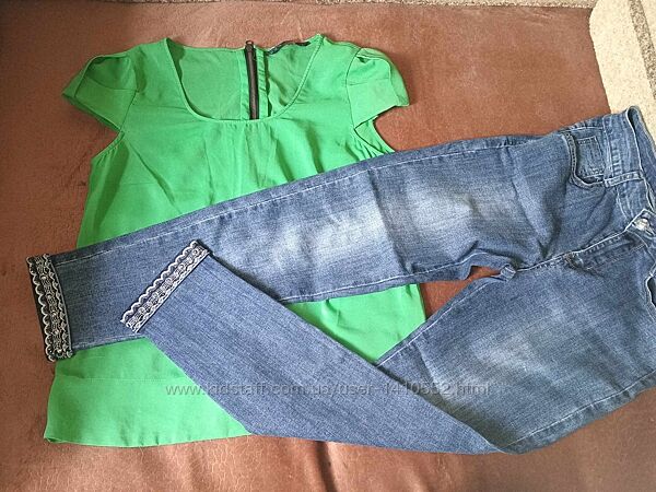 блуза  Zara, кофта, джинси