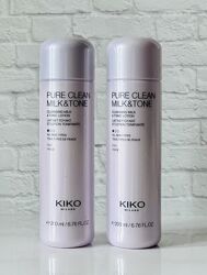Молочко для зняття макіяжу pure clean milk&tone kiko milano