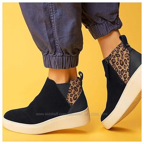 Жіночі черевики toms jamie black suede/leopard print