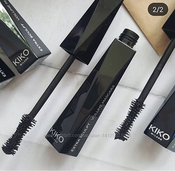 Чорна туш kiko milano extra sculpt volume mascara 