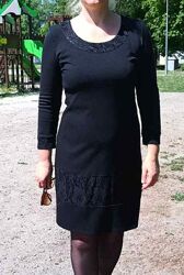 Сукня жіноча трикотажна, чорна 46-50