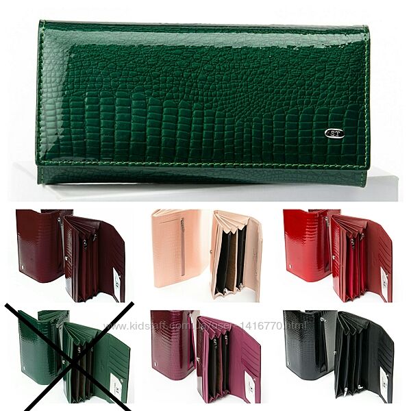 Гаманець жіночий на кнопці лак шкіра натуральна Sergio Torretti шкіряний 