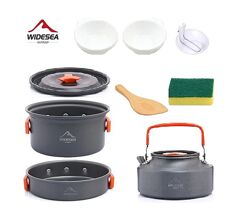 Туристичний набір посуду Widesea для кемпінгу сковорідкачайниккаструля