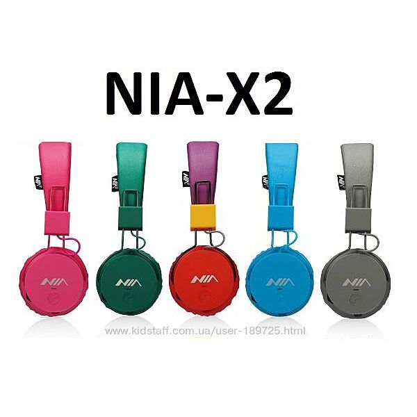Бездротові Bluetooth навушники NIA-X2 з FM радіо та MP3 плеєром
