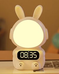 Нічник годинник будильник з таймером Кролик Rabbit для дітей на акумуляторі