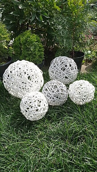 Декоративні кулі, ротангові кулі, шар з ротангу. Садові шари, круг, шари, ш