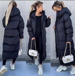 Стильная длинная куртка пальто плащевка Эмми - силикон 200