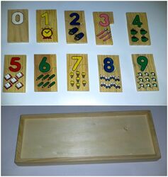 Игрушки развивающие логические Пазлы деревянные Цифры   