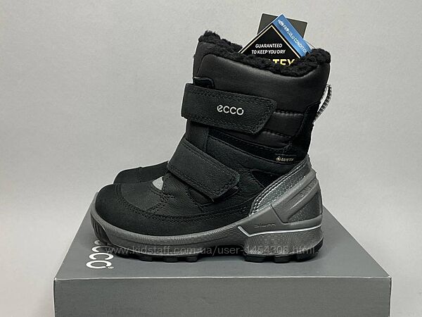Дитячі зимові шкіряні чоботи Ecco Biom Hike Gore-Tex 25-30 черевики хлопчик