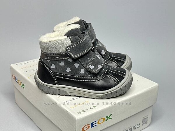 Дитячі шкіряні зимові черевики Geox Omar 23,25 ботінки чоботи дівчинці
