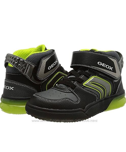  Дитячі черевики Geox Grayjay 26-32 з мигалками ботінки демісезонні хлопчик