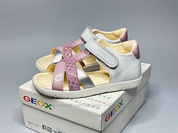 Шкіряні босоніжки Geox Alul 27р, дитячі сандалі дівчинці девочке