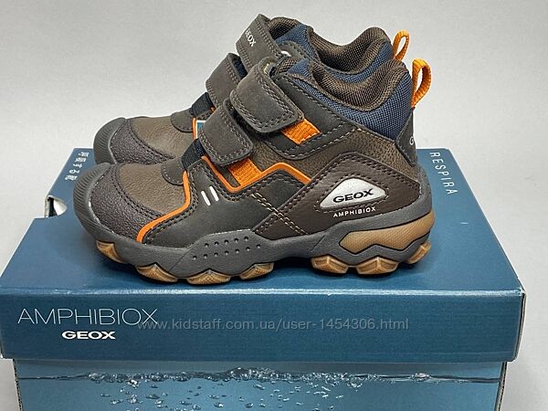 Дитячі шкіряні утеплені черевики Geox Buller Amphibiox 24,26,28,30 хлопчик 