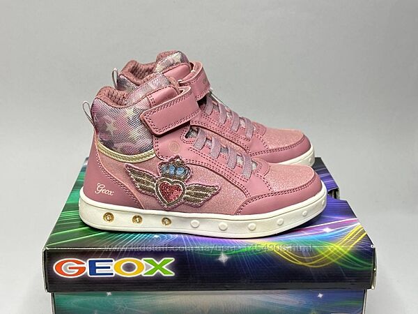 Дитячі черевики з мигалками Geox Skylin 30-32 р для дівчинки