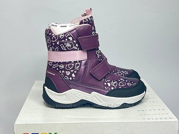 Дитячі зимові черевики Geox Sentiero 35р чоботи ботінки дівчинці