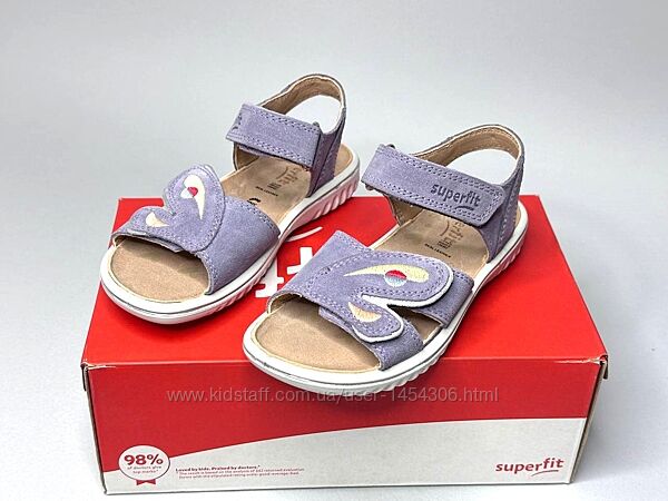 Дитячі шкіряні босоніжки Superfit Sparkle 26,28,30,32,33 р сандалі Суперфіт