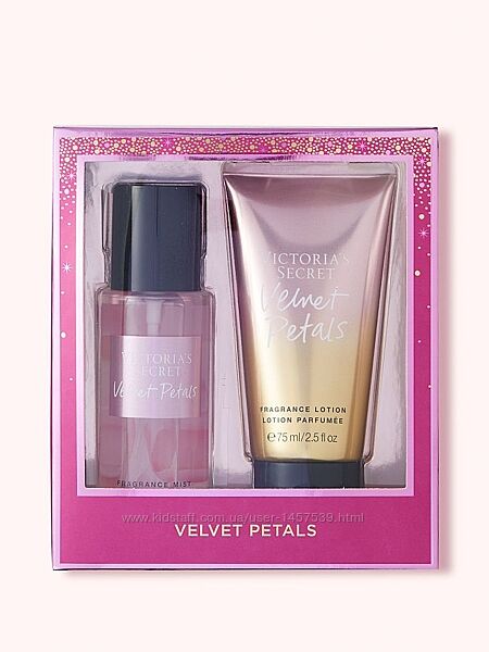 Velvet petals mini mist & lotion duo - набор парфюмерии виктория сикрет сша