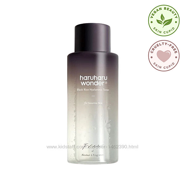 тонер із чорним рисом Haruharu wonder black rice hyaluronic toner
