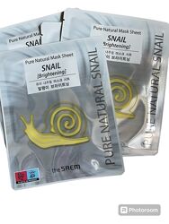 The Saem Pure Natural Mask Sheet Snail Brightening Маска