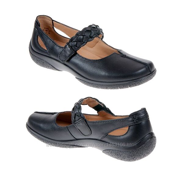 Комфортные женские кожаные туфли Hotter, Англия, стелька 26 см