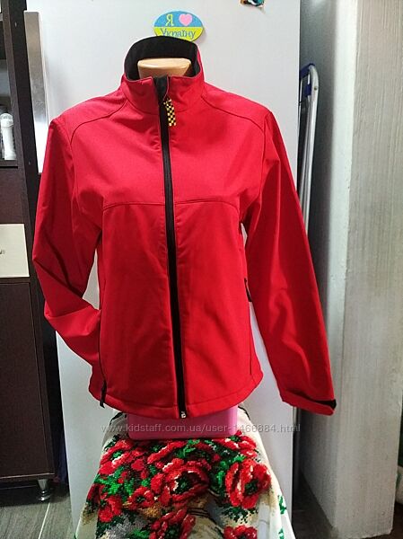 Жіноча, червона термо куртка на флісі 44-46 р