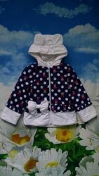 Демісезонна, стильна куртка з вушками для дівчинки 3-5 років