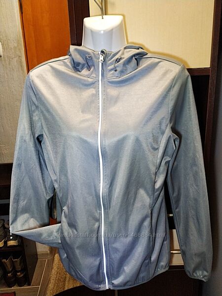 Фірмова, стильна, срібляста термо куртка, вітровка 44 р. -Crane