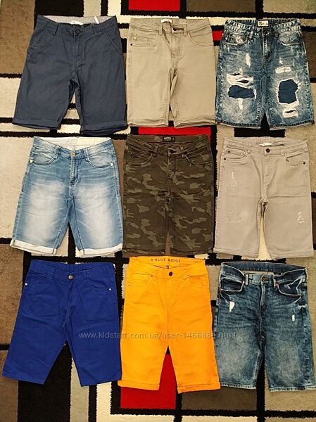 Стильні, джинсові шорти, бріджі для хлопчика 13-14 років 