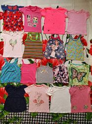 Яскраві, літні футболки, майки для дівчинки 3-4 роки