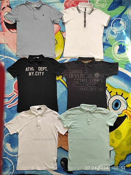 Стильні, літні, фірмові футболки, поло для хлопчика 12-13 років-H&M