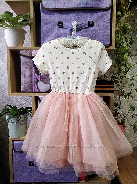 Стильне, модне, фірмове, пишне плаття, сукня для дівчинки 7-8 р. -H&M