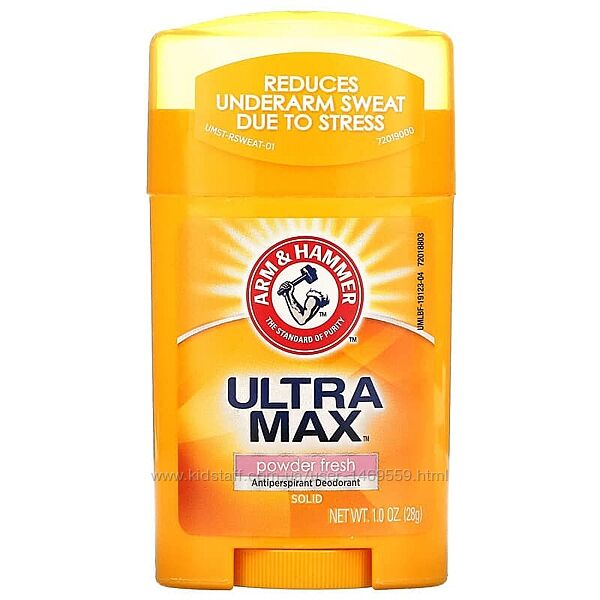 Arm & Hammer UltraMax твердий дезодорант антиперспірант для чоловіків жінок