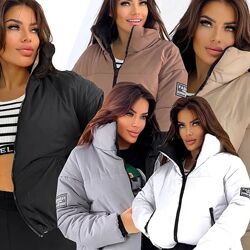  Куртка женская светоотражающая курточка короткая модная стильная демисезон