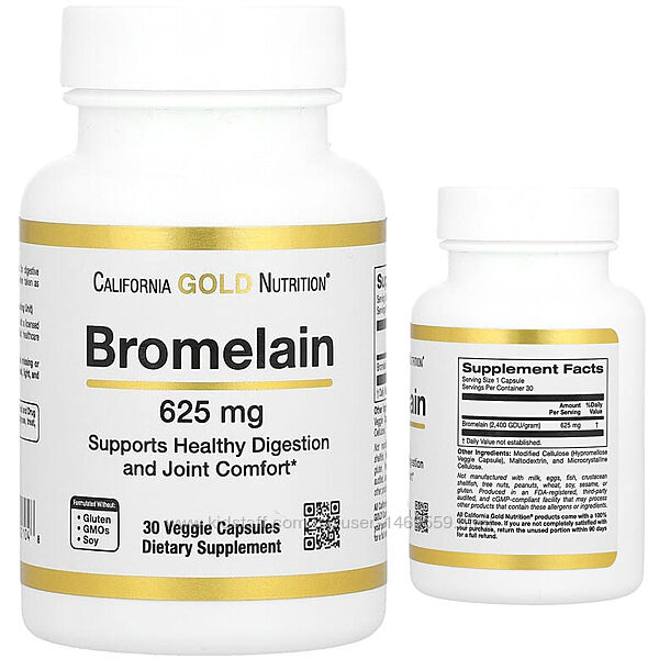 California Gold Nutrition бромелаїн 500 мг 30 капсул bromelain відновлення