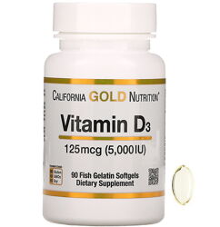 California Gold Nutrition вітамін D3 125 мкг 5000 МО 90 капсул Д3 добавка