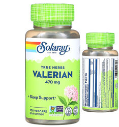 Solaray валеріана 470 мг 100 вегетаріанських капсул заспокійливі таблетки с