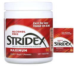 Stridex Single-Step контроль акне максимальна дія без спирту 90 мяких подуш