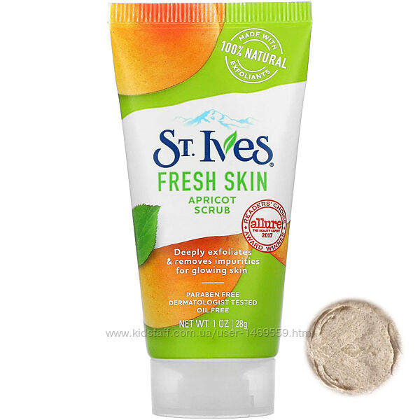 St. Ives Fresh Skin абрикосовий скраб 28 г 1 рідк. унція для шкіри обличчя 