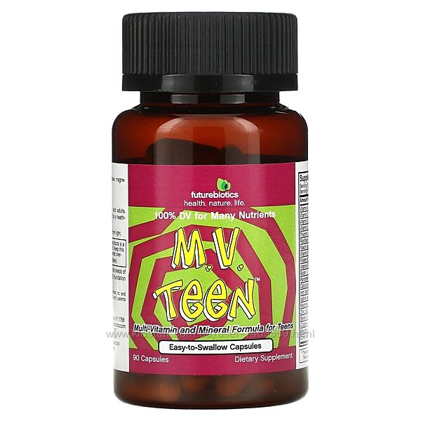 Futurebiotics M. V. Teen мультивітаміни для підлітків 90 капсул комплекс В