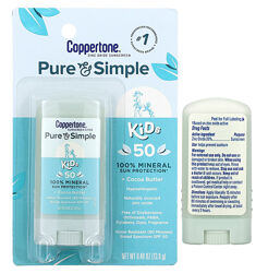 Coppertone Pure & Simple сонцезахисний крем-стік для дітей SPF 50 масло как